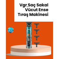 UMD Tekno Vgr V-695 Şarjlı Saç Sakal Tıraş Makinesi 2600MAH Batarya ve Kılavuz Taraklı Uygun - Renkli
