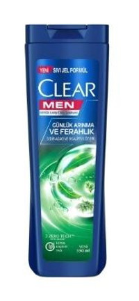 Clear Şampuan 350ML Men Günlük Arınma ve Ferahlık 2 Adet