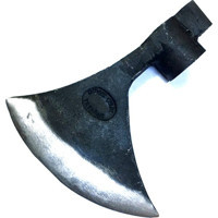 Keserli Büyük Ay Balta - Dövme Çelikten - Gri - Siyah