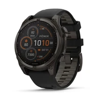 Garmin Fenix 8 47 Mm Solar Sapphire Karbon Dlc Titanyum Siyah/ Silikon Kayışlı Akıllı Saat - Gri