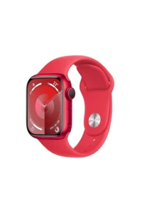Apple Watch Series 9 GPS 41mm Kırmızı Alüminyum Kasa ve Kırmızı Spor Kordon Akıllı Saat S/M MRXG3TU/A ( Apple Türkiye Garantili)