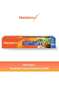 MACRO MAX Buzdolabı Poşeti Küçük Boy 100 Adet (20X30 CM), Pratik Saklama Ve Dondurucu Poşeti