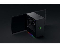 Razer Tomahawk A1 RGB Sıvı Soğutmalı 3 Fanlı Siyah Dikey Kullanım Mid Tower Oyuncu Bilgisayar Kasası