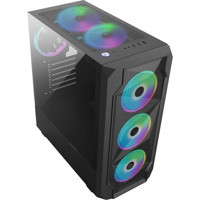 Gameforce Cold 6X120MM RGB Mesh Sıvı Soğutmalı 6 Fanlı Siyah Dikey Kullanım Mid Tower Oyuncu Bilgisayar Kasası