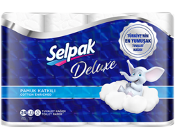 Selpak Deluxe 3 Katlı 24'lü Rulo Tuvalet Kağıdı