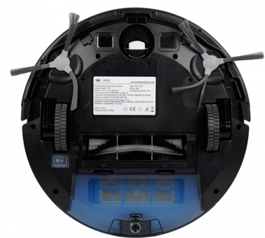 Wiami FX-8 Moplu Çift Fırçalı Hepa Filtreli Islak Kuru 2400 Pa Siyah Robot Süpürge ve Paspas
