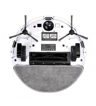 Omid Air 2 Haritalı Moplu Çift Fırçalı Hepa Filtreli 2200 Pa Beyaz Robot Süpürge ve Paspas