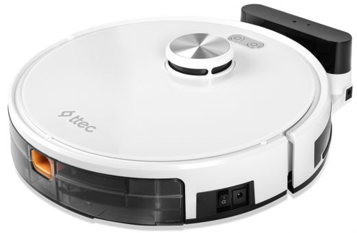 ttec 2RS02 Robi Pro LaserIQ Haritalı Moplu Çift Fırçalı Hepa Filtreli 2700 Pa Beyaz Robot Süpürge ve Paspas