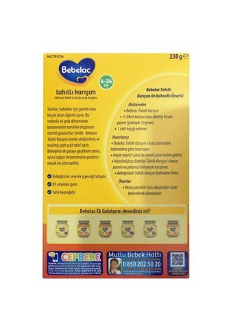Bebelac Kahvaltı Karışım Laktozsuz Kaşık Maması 230 gr