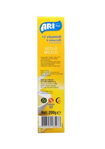ARI 12 Vitaminli 6 Mineralli Muzlu Laktozsuz Tahıllı Meyveli Kaşık Maması 200 gr