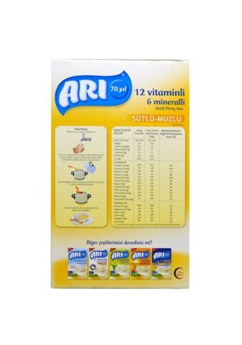 ARI 12 Vitaminli 6 Mineralli Muzlu Laktozsuz Tahıllı Meyveli Kaşık Maması 200 gr