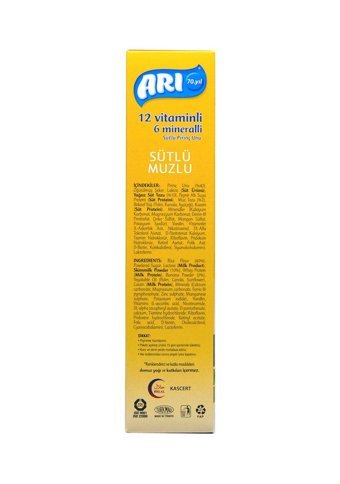 ARI 12 Vitaminli 6 Mineralli Muzlu Laktozsuz Tahıllı Meyveli Kaşık Maması 200 gr