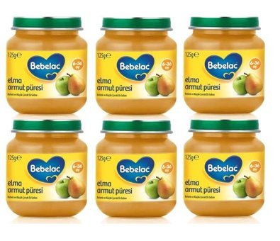 Bebelac Elma Armut Laktozsuz Tahılsız Meyveli Kavanoz Maması 125 gr