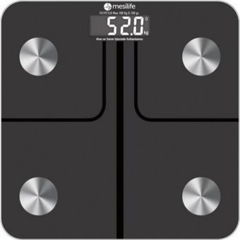 Mesilife FG1921LB Yağ Ölçen Vücut Analizi Yapan Bluetoothlu Kas Ölçen Cam Dijital Akıllı Tartı