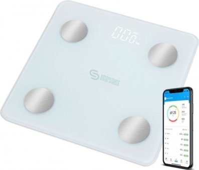 Smartness SN-1071 Yağ Ölçen Vücut Analizi Yapan Bluetoothlu Kas Ölçen Cam Dijital Akıllı Tartı