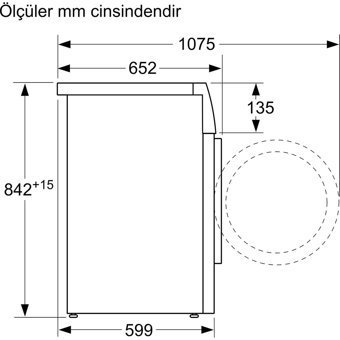 Siemens iQ700 WT47XK8XTR 9 kg A++ Enerji Sınıfı Isı Pompalı Wifi Kurutma Makinesi