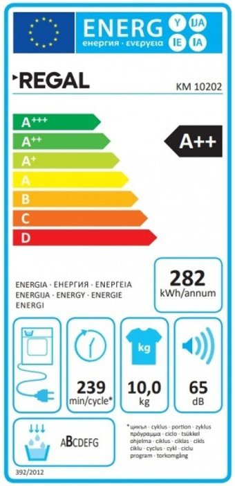 Regal KM 10202 10 kg A++ Enerji Sınıfı Isı Pompalı Kurutma Makinesi