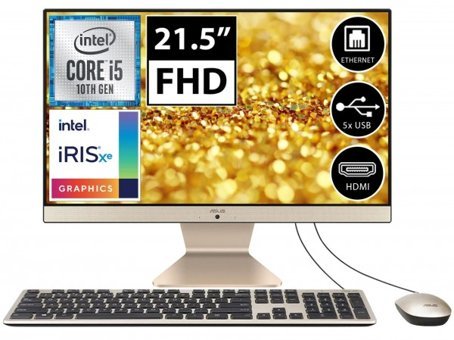 Asus Vivo V22FAK-BA025M02 Dahili UHD Graphics Ekran Kartlı Intel Core i5 10210U 8 GB Ram DDR4 1 TB SSD 21.5 inç Full HD FreeDos All in One Bilgisayar