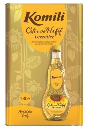 Komili Çıtır ve Hafif Lezzetler Teneke Ayçiçek Yağı 18 lt