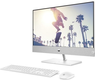 HP Pavilion All-in-One 24-ca0003nt (79Z22EA12) Dahili Radeon Graphics Ekran Kartlı AMD Ryzen 7 5700U 64 GB Ram DDR4 2 TB SSD 23.8 inç Full HD FreeDos All in One Bilgisayar