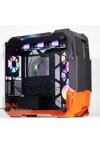 Rush Argus RCA911 RGB 6 Fanlı Siyah Dikey Kullanım Full Tower Oyuncu Bilgisayar Kasası