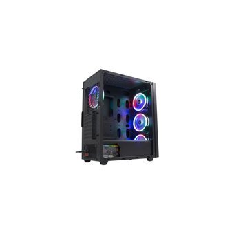 Rampage Alpha-X RGB Mesh 9 Fanlı Siyah Dikey Kullanım Mid Tower Oyuncu Bilgisayar Kasası