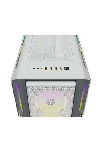 Corsair 5000T CC-9011231-WW RGB Mesh Sıvı Soğutmalı 7 Fanlı Beyaz Dikey Kullanım Full Tower Oyuncu Bilgisayar Kasası