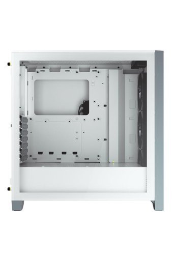 Corsair iCUE 4000X RGB Mesh Sıvı Soğutmalı 5 Fanlı Beyaz Dikey Kullanım Mid Tower Oyuncu Bilgisayar Kasası