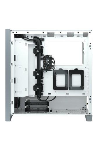 Corsair iCUE 4000X RGB Mesh Sıvı Soğutmalı 5 Fanlı Beyaz Dikey Kullanım Mid Tower Oyuncu Bilgisayar Kasası