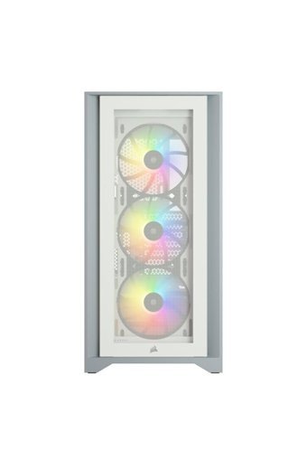 Corsair iCUE 4000X RGB Mesh Sıvı Soğutmalı 5 Fanlı Beyaz Dikey Kullanım Mid Tower Oyuncu Bilgisayar Kasası