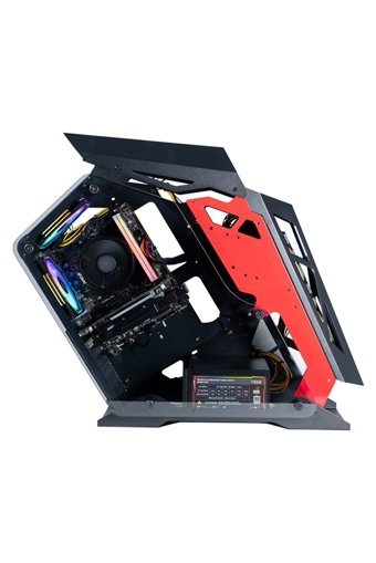 Turbox Dragos BattleRam LK06 RGB Mesh Sıvı Soğutmalı 6 Fanlı Siyah Dikey Kullanım Mid Tower Oyuncu Bilgisayar Kasası