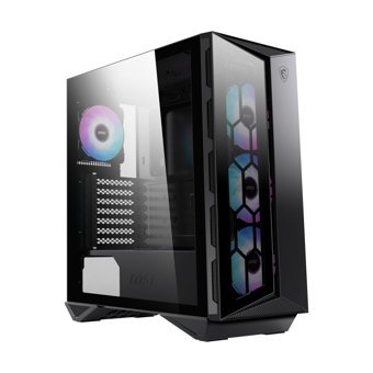 MSI Mpg Gungnir 110R RGB Mesh Sıvı Soğutmalı 4 Fanlı Siyah Dikey Kullanım Micro ATX Oyuncu Bilgisayar Kasası
