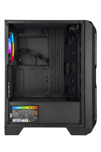 Rampage Reaction RGB Mesh 6 Fanlı Siyah Dikey Kullanım ATX Oyuncu Bilgisayar Kasası