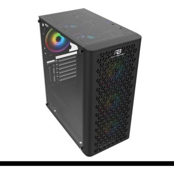 Power Boost VK-M202B RGB Mesh Sıvı Soğutmalı 2 Fanlı Siyah Dikey Kullanım Mid Tower Oyuncu Bilgisayar Kasası