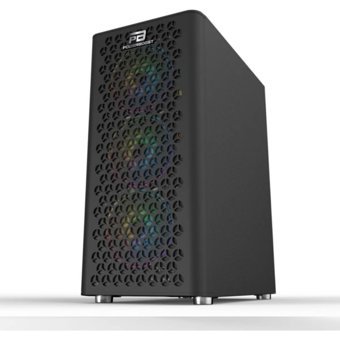 Power Boost VK-M202B RGB Mesh Sıvı Soğutmalı 2 Fanlı Siyah Dikey Kullanım Mid Tower Oyuncu Bilgisayar Kasası