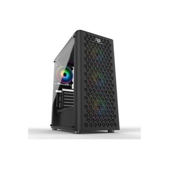 Power Boost VK-M202B RGB Mesh Sıvı Soğutmalı 2 Fanlı Siyah Dikey Kullanım Mid Tower Oyuncu Bilgisayar Kasası