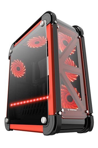 Rampage Castle RGB Sıvı Soğutmalı 4 Fanlı Siyah Dikey Kullanım Mid Tower Oyuncu Bilgisayar Kasası