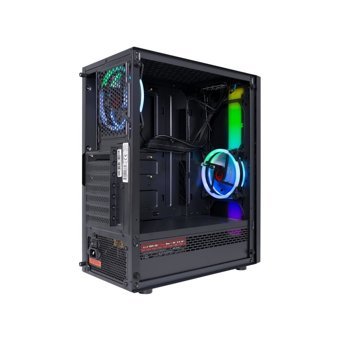 Rampage Victory RGB Mesh Sıvı Soğutmalı 6 Fanlı Siyah Dikey Kullanım Micro ATX Oyuncu Bilgisayar Kasası