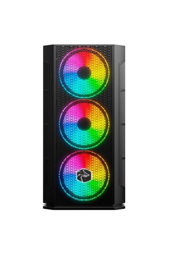 Aizen Z18 I5-3470 RGB Mesh Sıvı Soğutmalı 8 Fanlı Siyah Dikey Kullanım ATX Toplanmış Bilgisayar Kasası