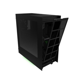Nzxt CA-S340W-TH Sıvı Soğutmalı 4 Fanlı Siyah Dikey Kullanım Micro ATX Oyuncu Bilgisayar Kasası