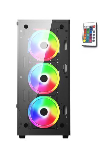 Blueforce Stronger RGB Mesh Sıvı Soğutmalı 6 Fanlı Siyah Dikey Kullanım Mid Tower Oyuncu Bilgisayar Kasası