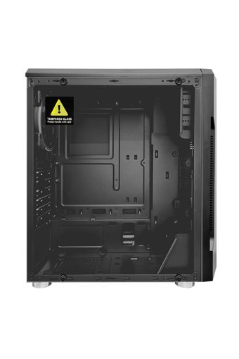 RamTech Gamecase Trio RGB Mesh 3 Fanlı Siyah Dikey Kullanım ATX Oyuncu Bilgisayar Kasası