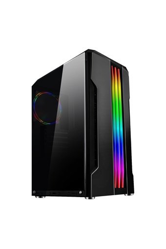 RamTech Gamecase Trio RGB Mesh 3 Fanlı Siyah Dikey Kullanım ATX Oyuncu Bilgisayar Kasası