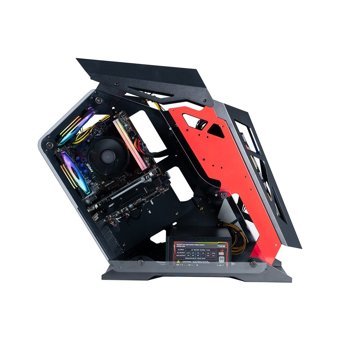 Dragos Battleram LK06 RGB Mesh Sıvı Soğutmalı 6 Fanlı Siyah Dikey Kullanım ATX Oyuncu Bilgisayar Kasası