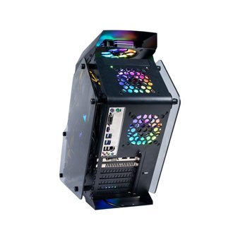Dragos Battleram LK06 RGB Mesh Sıvı Soğutmalı 6 Fanlı Siyah Dikey Kullanım ATX Oyuncu Bilgisayar Kasası
