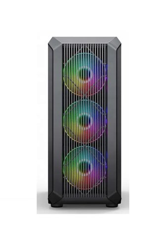 Archon PARS 5015G RGB Mesh Sıvı Soğutmalı 5 Fanlı Siyah Dikey Kullanım Mid Tower Oyuncu Bilgisayar Kasası