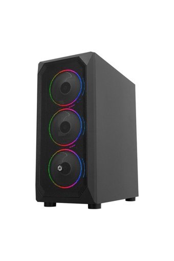 Gameforce XMESHRAINBOW4 RGB Mesh Sıvı Soğutmalı 5 Fanlı Siyah Dikey Kullanım Mid Tower Oyuncu Bilgisayar Kasası