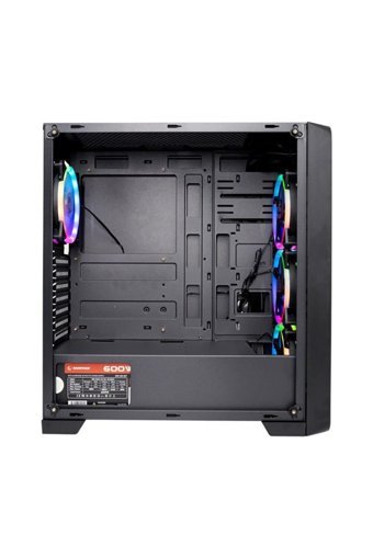 Rampage Espectro RGB Mesh Sıvı Soğutmalı 6 Fanlı Siyah Dikey Kullanım ATX Oyuncu Bilgisayar Kasası
