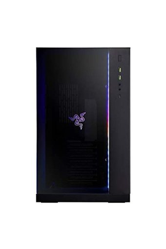 Lian Dynamic Razer Edition Rgb RGB Mesh Sıvı Soğutmalı 3 Fanlı Siyah Dikey Kullanım ATX Oyuncu Bilgisayar Kasası