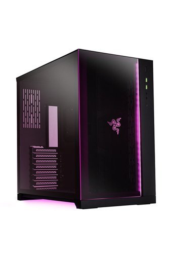 Lian Dynamic Razer Edition Rgb RGB Mesh Sıvı Soğutmalı 3 Fanlı Siyah Dikey Kullanım ATX Oyuncu Bilgisayar Kasası